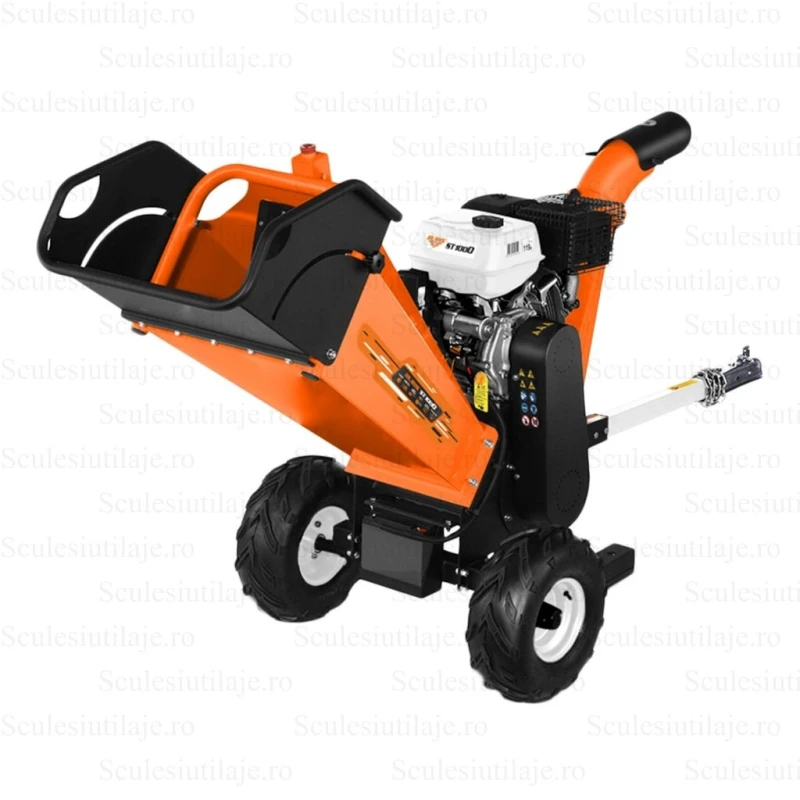 Tocator de crengi si resturi vegetale RURIS ST1000, motor benzina ducar, 4T, 420 CC, 15 CP, diametru maxim taiere 120 mm