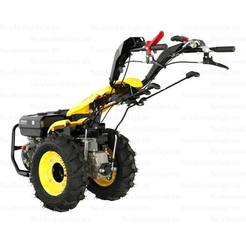 ProGARDEN Campo U16 motocultor multifunctional 14CP, benzina, EU V, pornire la sfoara, 3+2 viteze, reductor + FT90 freza tractata 900mm