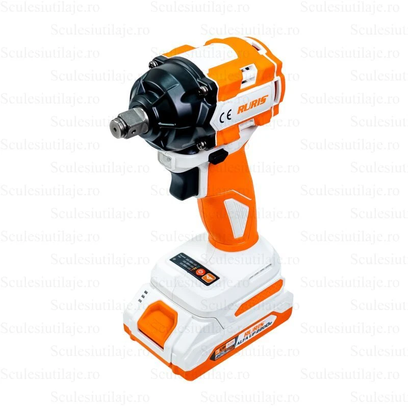 Masina de insurubat cu impact pe acumulator RURIS RMX3500, 20V, 350 Nm, 2400 rpm, 3300 bpm, prindere patrat 1/2 inch, fara acumulator/incarcator