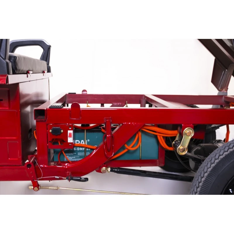 Tricicleta electrica Gulliver autonomie 90 km viteza 25 km/h bena basculabila obloane rabatabile putere 2000W acumulatori 72V/58Ah, reductor pentru greu si usor mecanic