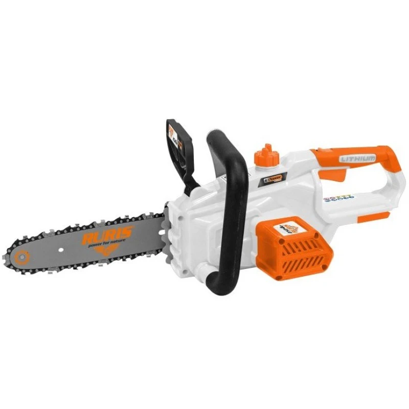 Drujba electrica pe acumulator RURIS 2524e, 20V, sina 25 cm, lant 3/8 inch, 1.3 mm, fara acumulator, fara incarcator