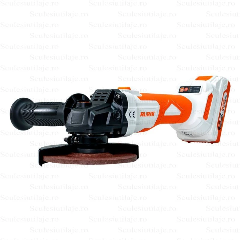 Polizor unghiular pe acumulator RURIS RMX4125 4125RMX2024, 20V, 2600-8500 rpm, disc 125 mm, fara acumulator, fara incarcator
