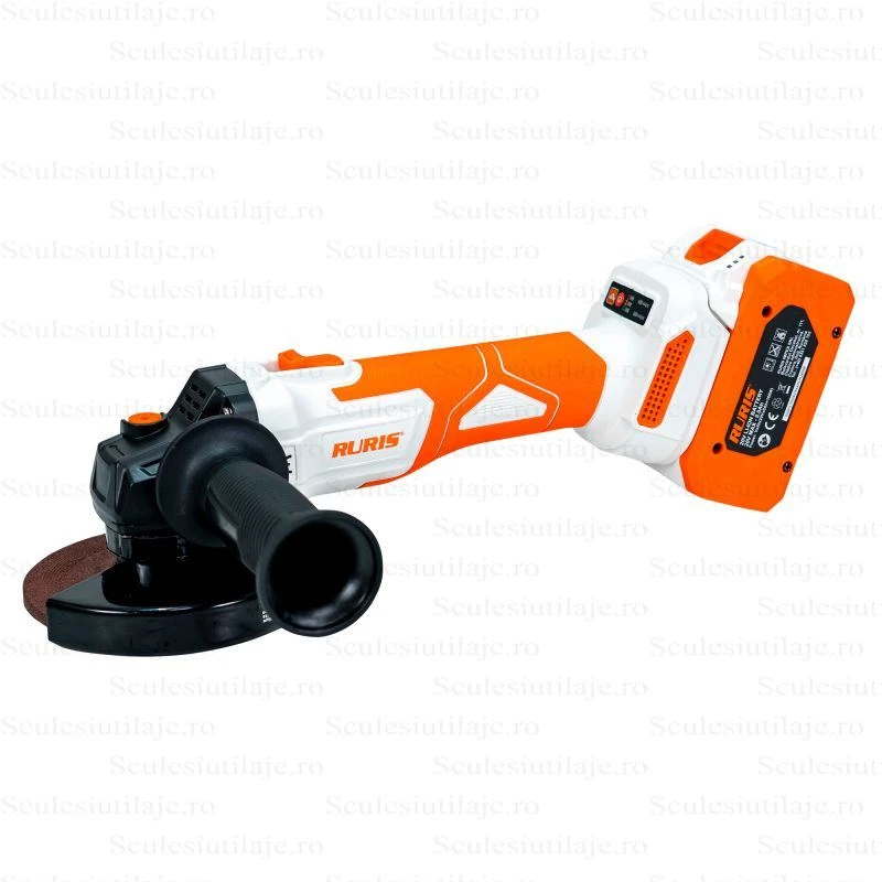 Polizor unghiular pe acumulator RURIS RMX4125 4125RMX2024, 20V, 2600-8500 rpm, disc 125 mm, fara acumulator, fara incarcator