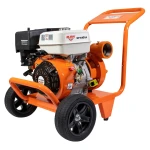 Motopompa pentru irigatii prin coloana RURIS MP300XR, motor benzina General Engine, 4 timpi, 389 CC, 13 CP, absorbtie 8 m, refulare verticala 80 m