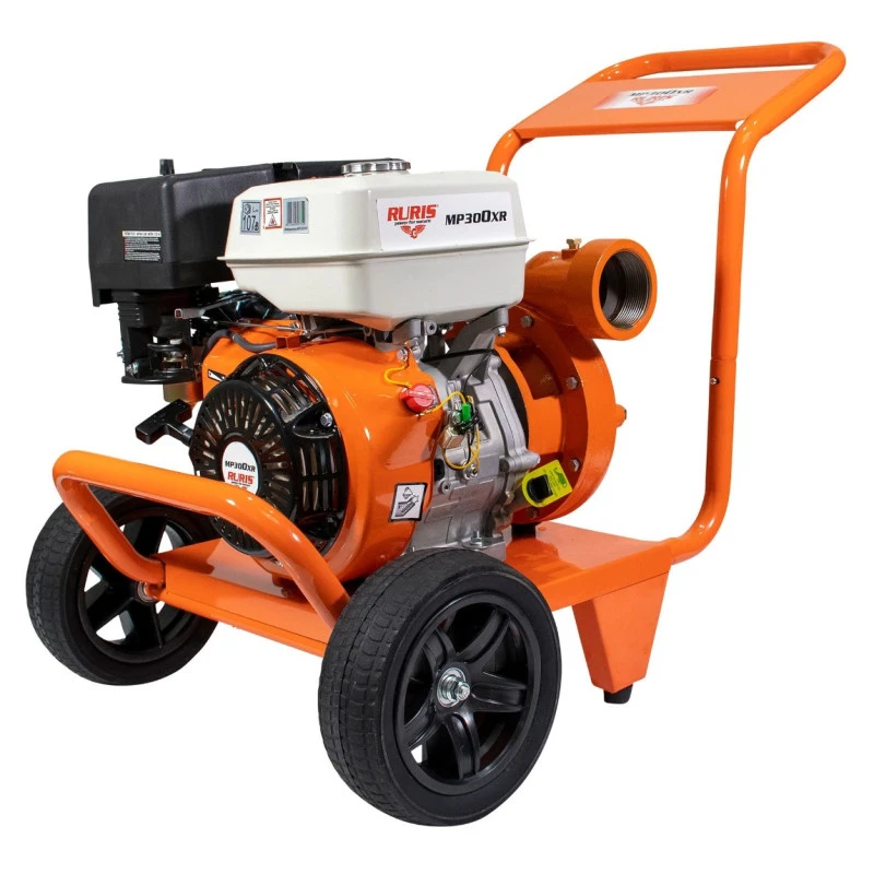 Motopompa pentru irigatii prin coloana RURIS MP300XR, motor benzina General Engine, 4 timpi, 389 CC, 13 CP, absorbtie 8 m, refulare verticala 80 m