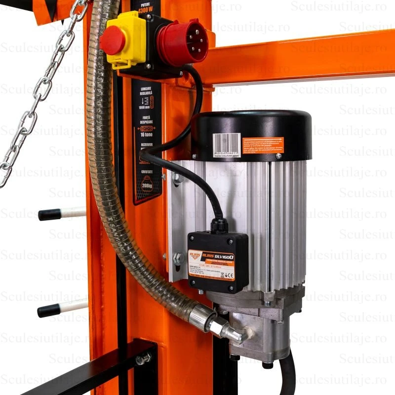Despicator busteni vertical trifazic RURIS DLV 1600 16 Tone lungime maxima bustean 1060 mm putere 4300 W
