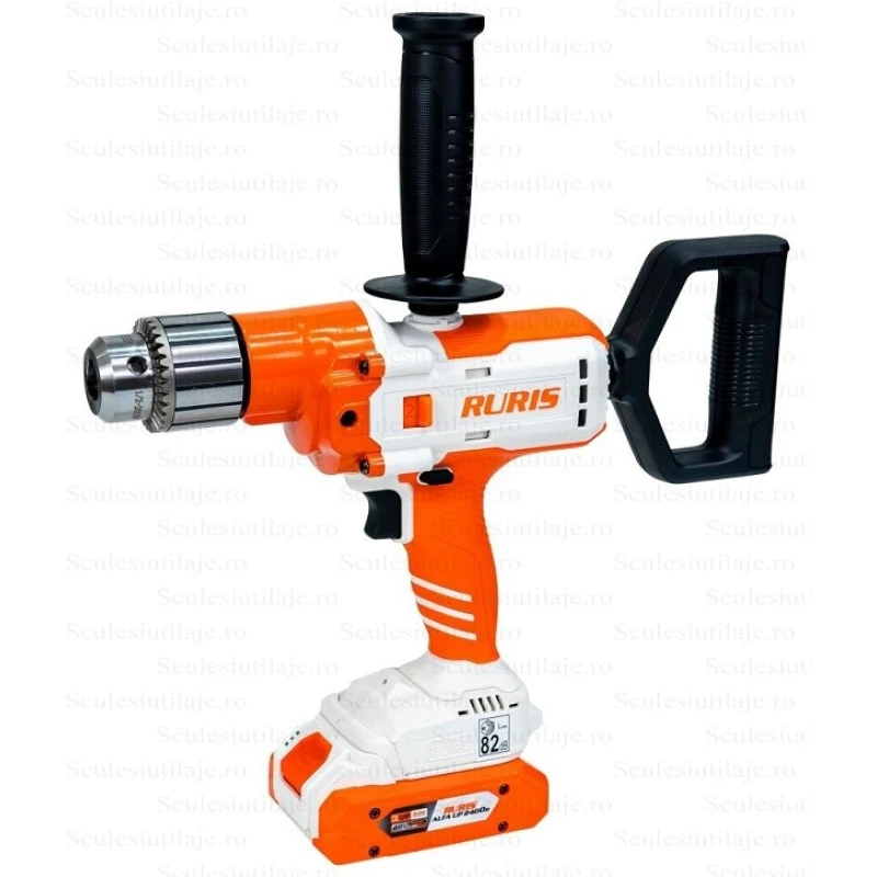 Masina de gaurit multifunctionala pe acumulator RURIS RMX1390 Power Alfa UP, 130 Nm, 2 viteze, 0-1200 rpm, mandrina 3-16 mm, 1 x acumulator 20V, 2Ah, incarcator