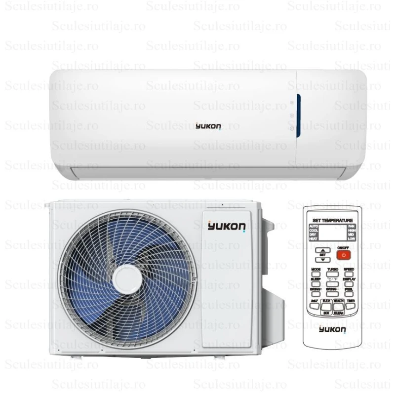 Aparat de aer conditionat Yukon Freedom KW24A1, 24000 BTU, Clasa A++/A+, Inverter, Functie AI, Auto-curatare, Smart Control, Auto-diagnoza (Alb)