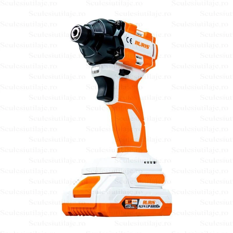 Masina de insurubat cu impact cu acumulator RURIS RMX2300 Power Alfa Up 2300RMA2024, hex 1/4, 230 Nm, 3300 rpm, 4500 bpm, 1xLi-Ion 20V/2Ah, incarcator