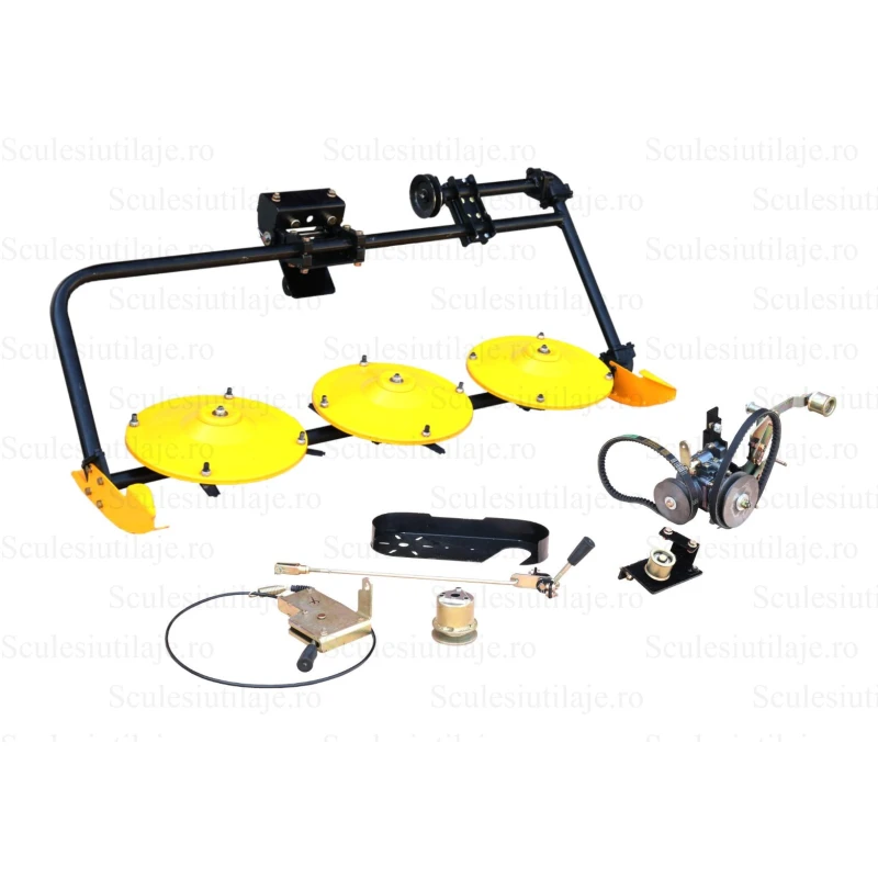 ProGARDEN Cositoare frontala rotativa cu 3 discuri pentru minitractoare Campo T18