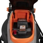 Masina de tuns gazon pe acumulator RURIS RXI 4345e, latime taiere 430 mm, inaltime de lucru 25-80 mm, cu acumulator Li-Ion 20 V 5 Ah, incarcator