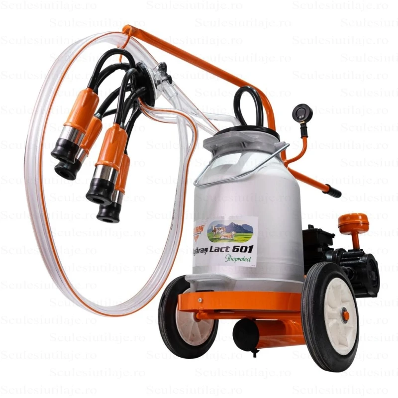 Mulgatoare RURIS Fagaras Lact 601 – 1 Post, Bidon Aluminiu 25L, Motor 550W, 200 l/min