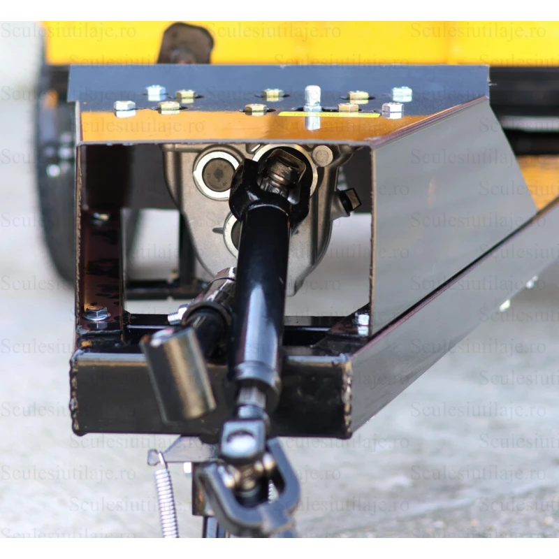 ProGARDEN Alpine RM500T Remorca cu tractiune G2, 500kg, 1 osie, prindere bolt pentru motocultor, roti profil agricol 6.00-12, 4 prezoane