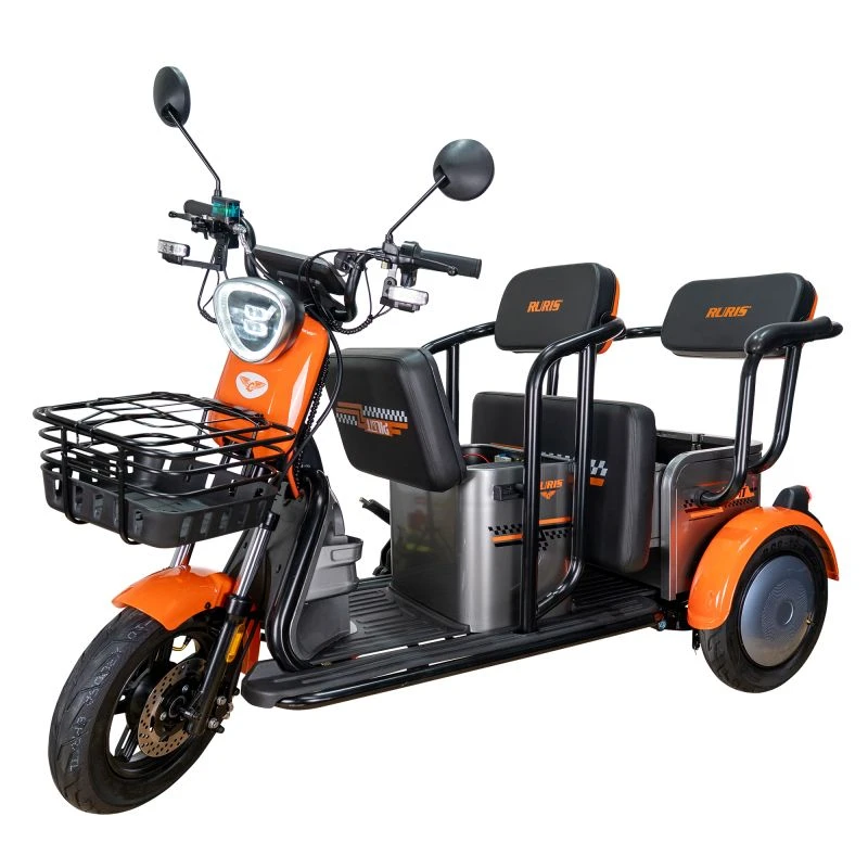 Triciclu Electric RURIS Pilot 3020G, Motor Electric 2000W, Baterie Plumb-Acid 60V 20Ah, Autonomie pana la 50 km, Viteza maxima 25 km/h, Capacitate 286 kg, Gri