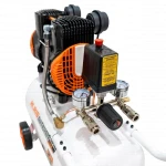 Compresor Silentios RURIS Silent Power 2400 OilFree – 1500W, 2CP, 24L, 236 l/min, 8 Bar, Fara Ulei, 2 Cilindri, 2 Iesiri, Protectii Multiple