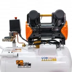 Compresor Silentios RURIS Silent Power 2400 OilFree – 1500W, 2CP, 24L, 236 l/min, 8 Bar, Fara Ulei, 2 Cilindri, 2 Iesiri, Protectii Multiple