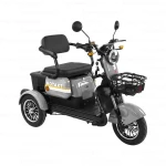 Tricicleta electrica Rotakt Safari, fara permis, CIV inclus, putere 1000W, viteza 25 km/h, autonomie 62 Km, acumulatori 60V/20Ah, greutate admisa 187 kg, gri