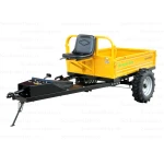 ProGARDEN Alpine RM500T Remorca cu tractiune G2, 500kg, 1 osie, prindere bolt pentru motocultor, roti profil agricol 6.00-12, 4 prezoane