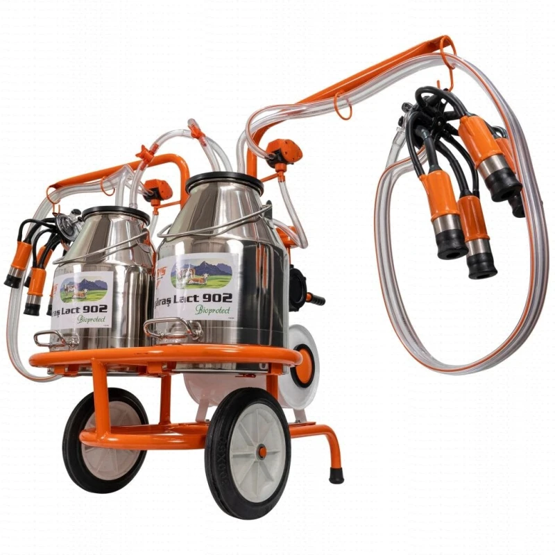 Mulgatoare RURIS Fagaras Lact 902, 2 posturi, 2 bidoane inox 60L, 550W