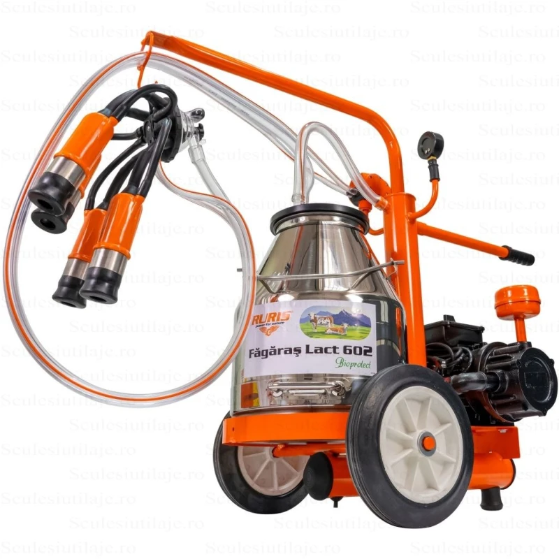 Mulgatoare RURIS Fagaras Lact 602 – 1 Post, Bidon Inox 25L, Motor 550W, Vacuum 200 l/min