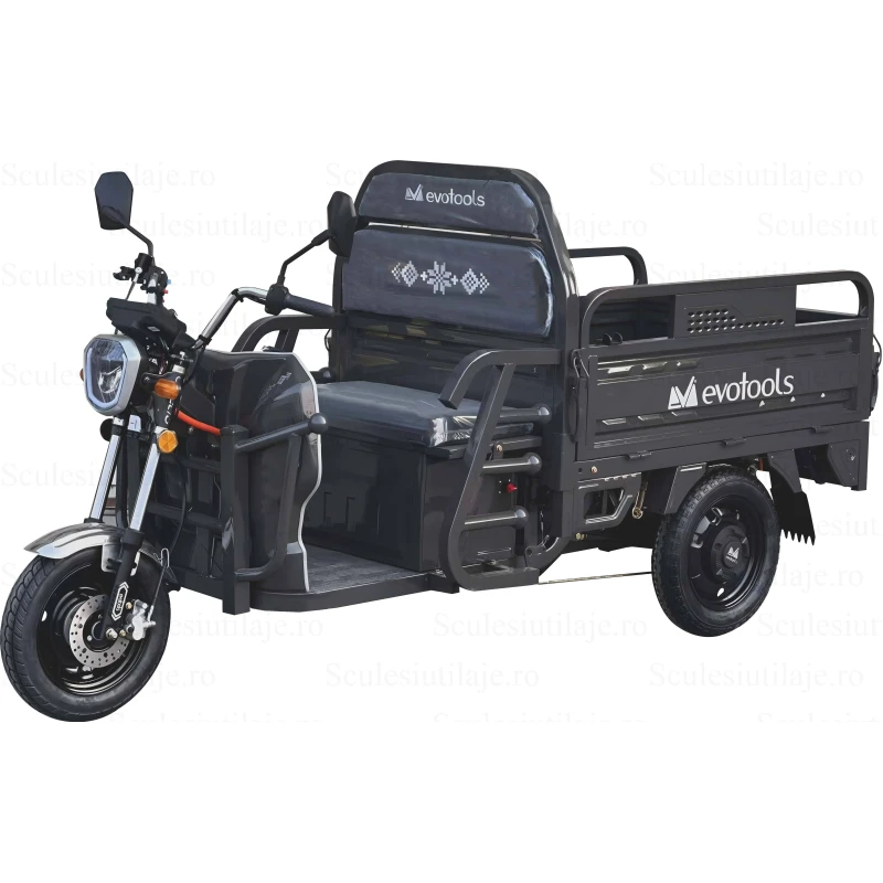 Triciclu Electric Cargo TRCC1000, putere maxima 2000W, 60V/45Ah, Autonomie 72 km, 520 kg, Viteza max. 25 km/h, fara permis