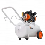 Compresor Silentios RURIS Silent Power 5000 OilFree – 1500W, 2CP, 50L, 236 l/min, 8 Bar, Fara Ulei, 2 Cilindri, 2 Iesiri, Protectii Multiple