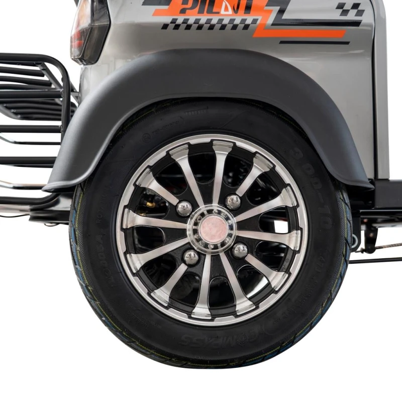 Triciclu Electric RURIS Pilot 3070N – Motor Electric 2900W, Baterie Plumb-Acid 72V 32Ah, Autonomie 60 km, Viteza 25 km/h, Capacitate 225 kg, gri