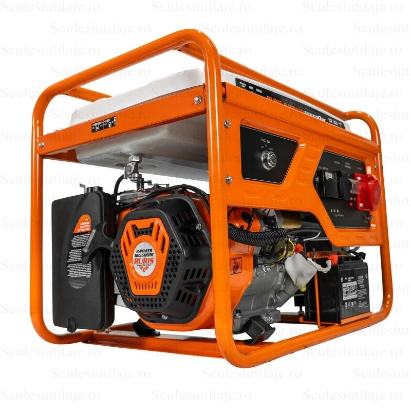 Generator de curent RURIS R-POWER GE5500RC – 5500W, 3 faze, motor 13CP, pornire electrica, telecomanda, AVR