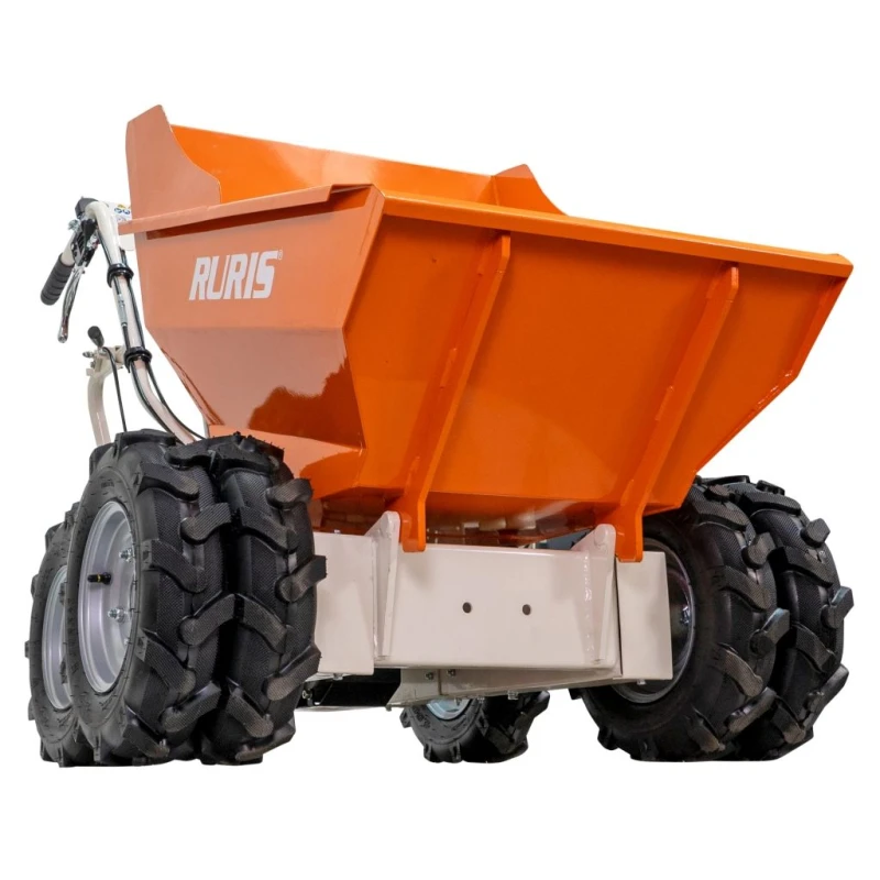 Roaba autopropulsata RURIS RTS 6000, motor benzina 7 CP, 500 kg capacitate, 3+1 trepte, basculare manuala