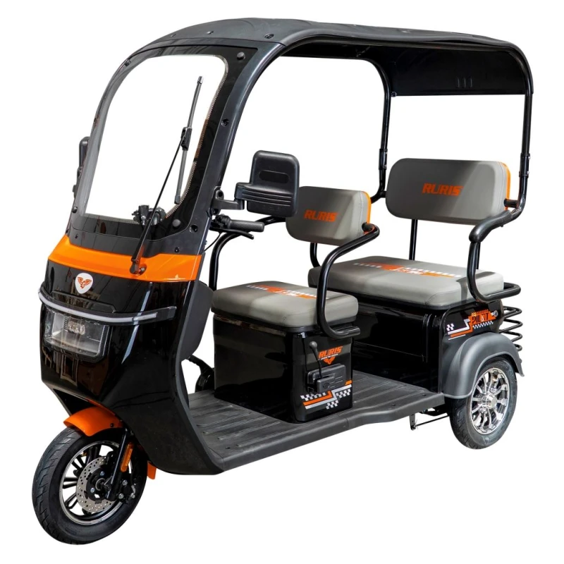 Triciclu Electric RURIS Pilot 3070N – Motor Electric 2900W, Baterie Plumb-Acid 72V 32Ah, Autonomie 60 km, Viteza 25 km/h, Capacitate 225 kg, negru