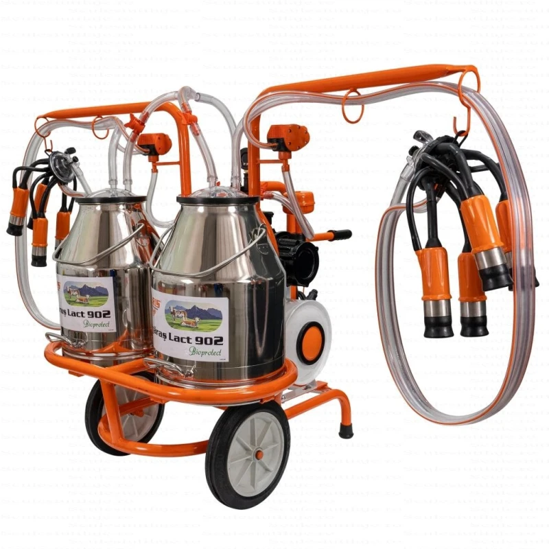 Mulgatoare RURIS Fagaras Lact 902, 2 posturi, 2 bidoane inox 60L, 550W