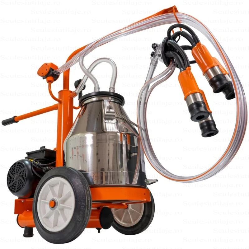 Mulgatoare RURIS Fagaras Lact 602 – 1 Post, Bidon Inox 25L, Motor 550W, Vacuum 200 l/min