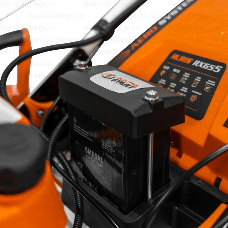 Masina de tuns gazon RURIS RX655 – 5.6 CP, latime de lucru 56 cm, Autopropulsata, Multifuncționala. Pornire electrica