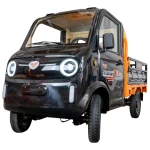 Triciclu electric pick-up RURIS Pilot 5000N, putere maxima 4900 W, autonomie pana la 130 km, cu volan, viteza maxima de 25 km/h, conform reglementarilor UE, fara permis, negru
