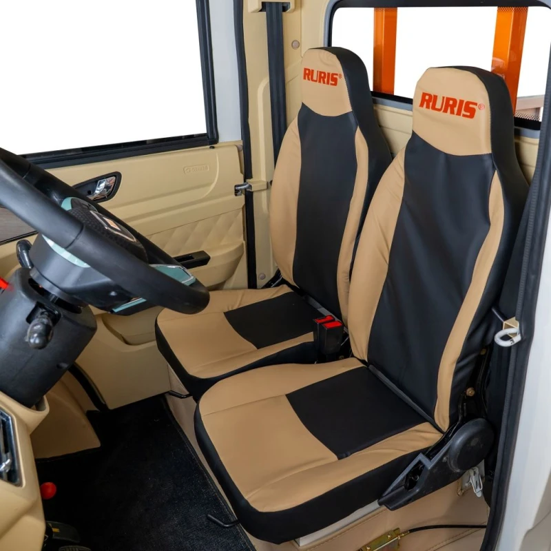 Triciclu electric pick-up RURIS Pilot 5000A, putere maxima 4900 W, autonomie pana la 130 km, cu volan, viteza maxima de 25 km/h, conform reglementarilor UE, fara permis, alba