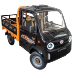 Triciclu electric pick-up RURIS Pilot 5000N, putere maxima 4900 W, autonomie pana la 130 km, cu volan, viteza maxima de 25 km/h, conform reglementarilor UE, fara permis, negru