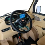 Triciclu electric pick-up RURIS Pilot 5000A, putere maxima 4900 W, autonomie pana la 130 km, cu volan, viteza maxima de 25 km/h, conform reglementarilor UE, fara permis, alba