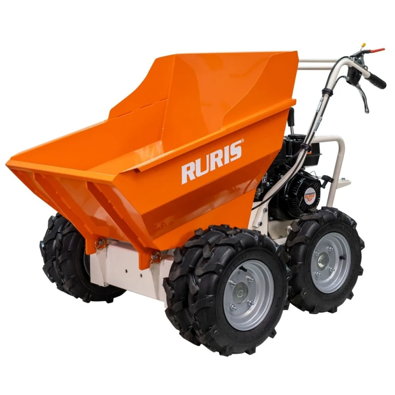 Roaba autopropulsata RURIS RTS 6000, motor benzina 7 CP, 500 kg capacitate, 3+1 trepte, basculare manuala