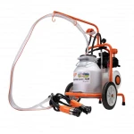 Mulgatoare RURIS Fagaras Lact 701 – 1 Post, Bidon Aluminiu 30L, Vacuum 18L, Motor 550W | Pentru 2-5 Bovine