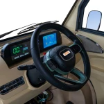 Triciclu electric pick-up RURIS Pilot 5000G, putere maxima 4900 W, autonomie pana la 130 km, cu volan, viteza maxima de 25 km/h, conform reglementarilor UE, fara permis, gri