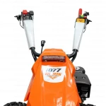 Motocultivator RURIS 1077, Motor Loncin 420cc, 16 CP, 4 timpi, Transmisie pinioane conice, 3 viteze înainte + 3 înapoi, Diferential, Frana hidraulica, Pornire la cheie, Iluminare LED, Roti 20x10-10, lama de cosit CX77