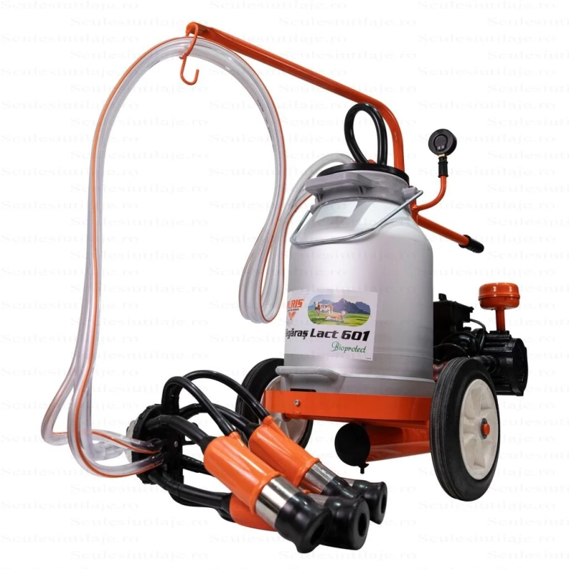 Mulgatoare RURIS Fagaras Lact 601 – 1 Post, Bidon Aluminiu 25L, Motor 550W, 200 l/min