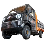 Triciclu electric pick-up RURIS Pilot 5000N, putere maxima 4900 W, autonomie pana la 130 km, cu volan, viteza maxima de 25 km/h, conform reglementarilor UE, fara permis, negru
