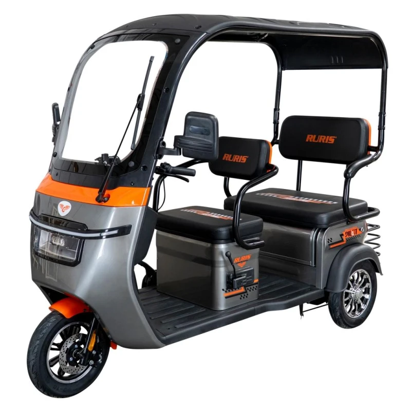 Triciclu Electric RURIS Pilot 3070N – Motor Electric 2900W, Baterie Plumb-Acid 72V 32Ah, Autonomie 60 km, Viteza 25 km/h, Capacitate 225 kg, gri