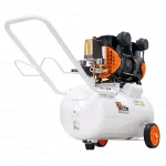 Compresor Silentios RURIS Silent Power 2400 OilFree – 1500W, 2CP, 24L, 236 l/min, 8 Bar, Fara Ulei, 2 Cilindri, 2 Iesiri, Protectii Multiple
