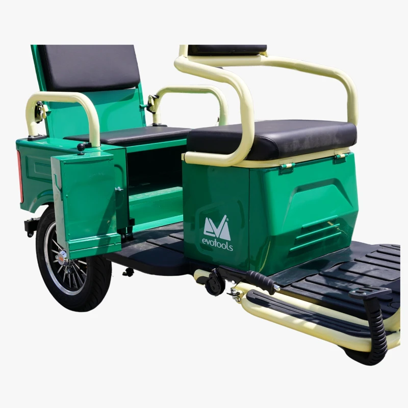 Triciclu electric Evotools TRCC1200, 1200W, baterie 60V20Ah, autonomie 52 KM, viteza maxima de 25 km/h, conform reglementarilor UE, fara permis
