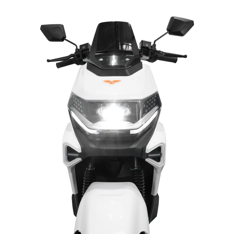 Scuter electric RURIS PILOT SX 720, motor 2500 W, baterie 72 V 32 Ah, autonomie pana la 92 km, viteza maxima de 25 km/h, conform reglementarilor UE, fara permis, Alb