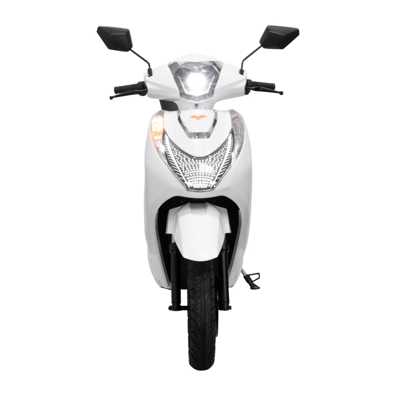 Scuter electric RURIS PILOT SX 730, motor 2500 W, baterie 72 V 20 Ah, autonomie pana la 56 km, viteza maxima de 25 km/h, conform reglementarilor UE, fara permis, Alb
