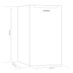 Frigider cu o usa Albatros FA115IME, 90L, Motor Inverter, Clasa E, alb