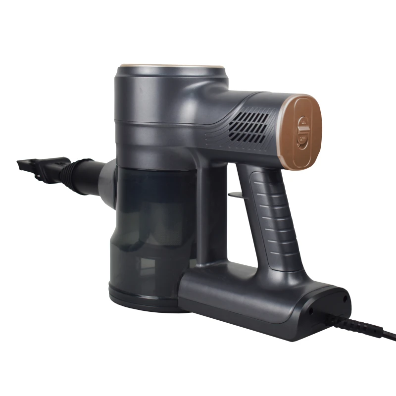 Aspirator vertical 2 in 1 Samus Sticky 61 Eco Gold LED, 600W, 17 kPa, filtru HEPA, rezervor 0.8L, gri/auriu